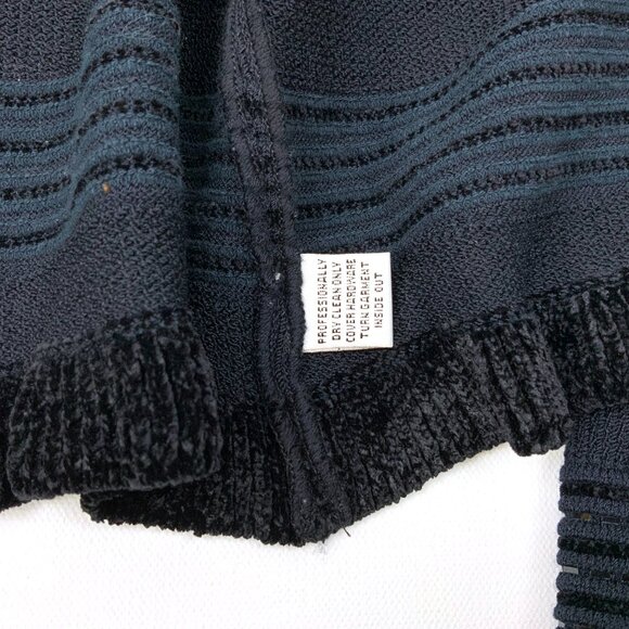 St. John Evening Black Sparkle Ruffle Jacket Santana Knit Sz 2-4 - Picture 15 of 16